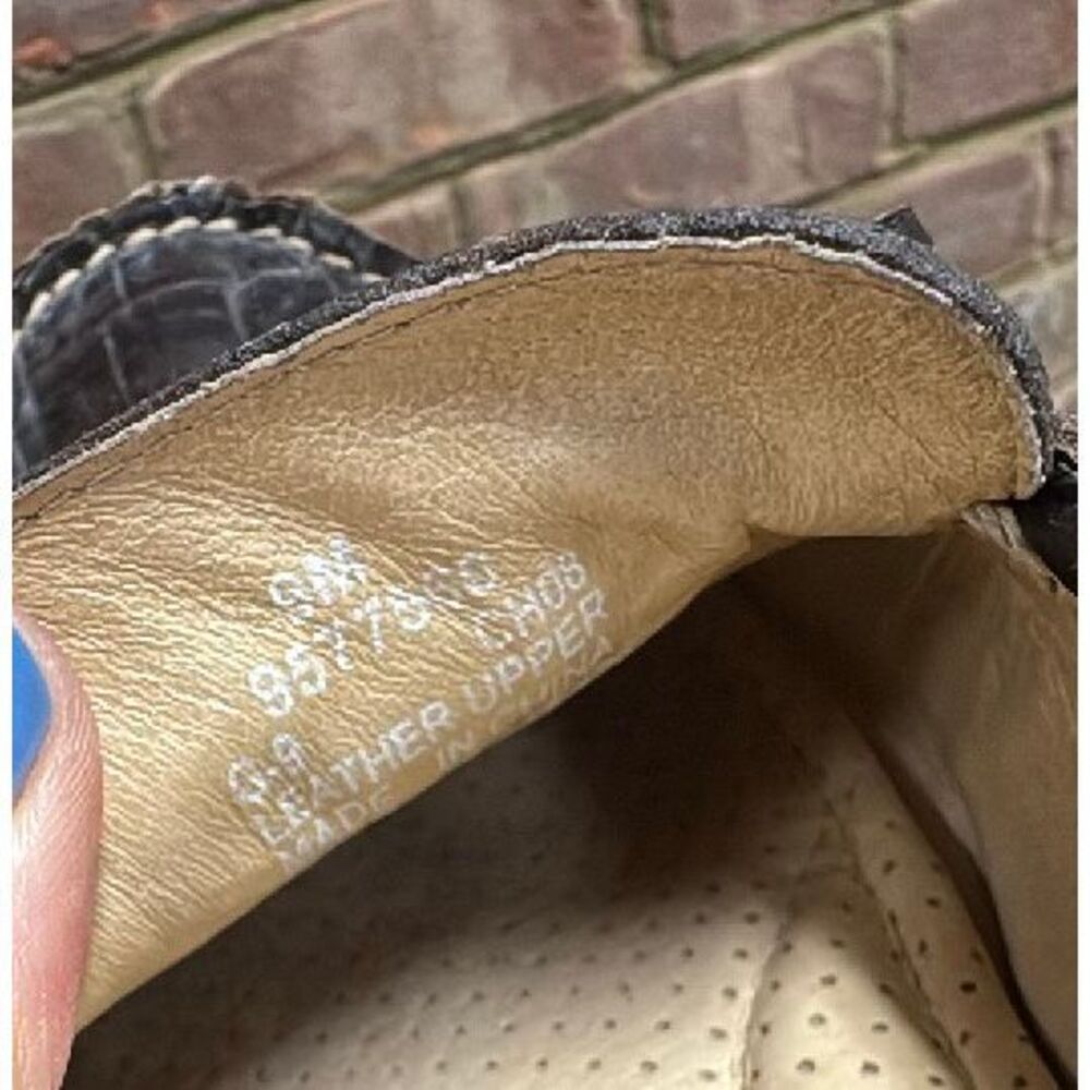 Sperry Top Sider Women’s Browm Embossed Leather Slip On Loafer Sz 9 - Picture 8 of 11